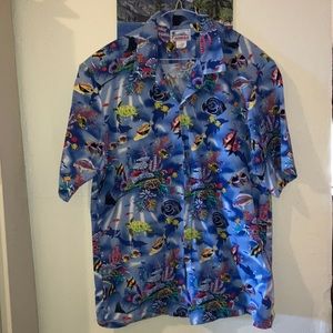 Vintage Hawaiian shirt Fish and Sea